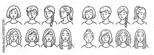 Women's Hairstyles Icons