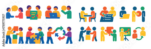 Cooperation Icons Grid