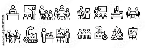 Minimalist Cooperation Icons