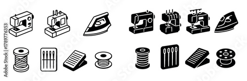 Sewing Equipment Icons