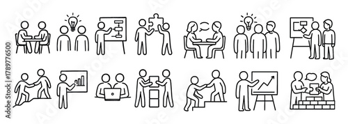 Teamwork Icons Grid