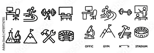 Determination Doodle Icons