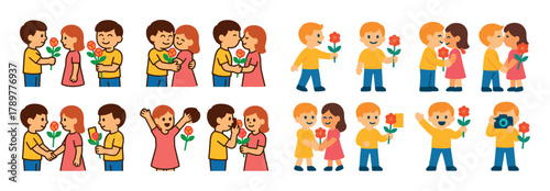 Boys with Flowers Icons