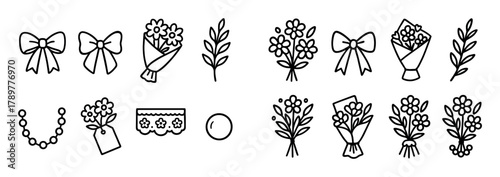 Flower Bouquet Icons