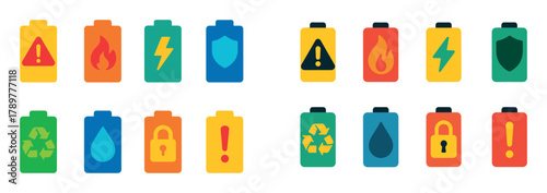 Battery Safety Icons