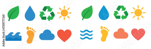 Ecology Symbols Icon Set