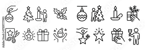 Minimalist Christmas Icons