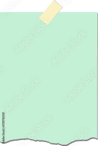 sheet of paper on a white background