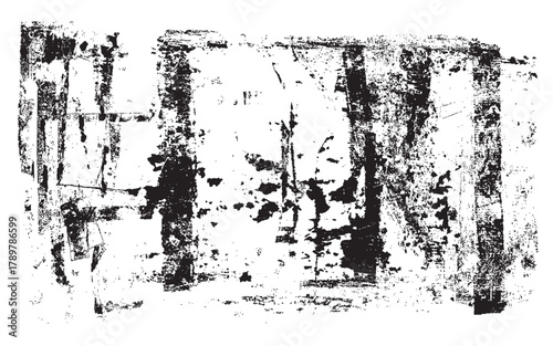 Vertical Grunge Texture with Paint Smudges, Splatters, and Uneven Distress Marks