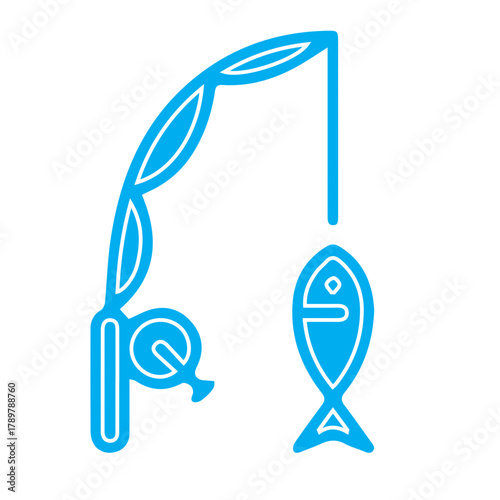 Fishing Pole Outline