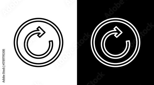 Try Again White Icon Set Design