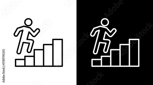 Step By Step White Icon Set Design