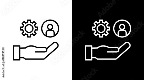 Adaptability White Icon Set Design