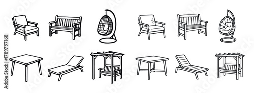 Minimalist Outdoor Furniture Icons