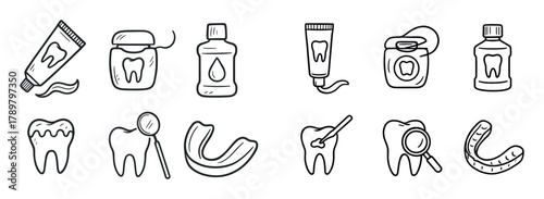 Toothache Prevention Icons