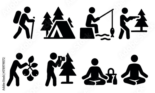 Outdoor Activities Icon Set