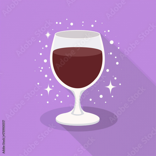 a glass of wine, mulled wine, illustration
