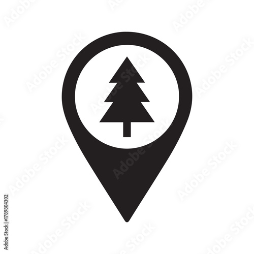 Free Download Pine Tree Map Pin Icon. Forest, Park, or Nature Location Marker Symbol. Vector Graphic for GPS and Navigation.
 - GFXLoad