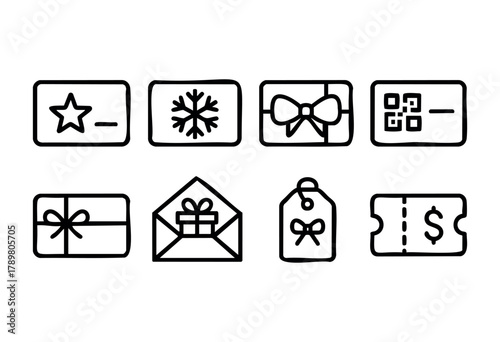 A collection of gift cards, tags, and decorative elements displayed together, reflecting various holiday themes for celebrations and special occasions. Perfect for gifting ideas all year round.