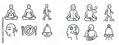 Yoga Mindfulness Icons