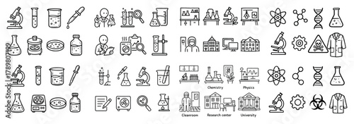 Science and education icons