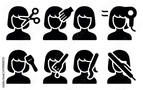 Haircut Icons Grid