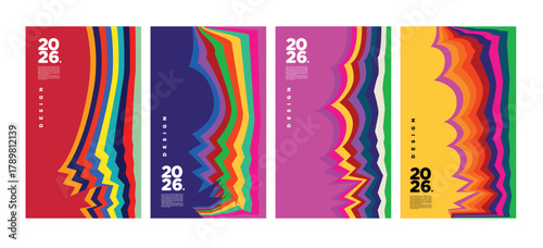 Cover and Poster Design Template for Magazine. Trendy Vector Typography and Colorful Illustration Collage for Cover and Page Layout Design 2026