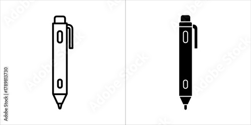 Mechanical pencil icon, outline and glyph style, stationery tool