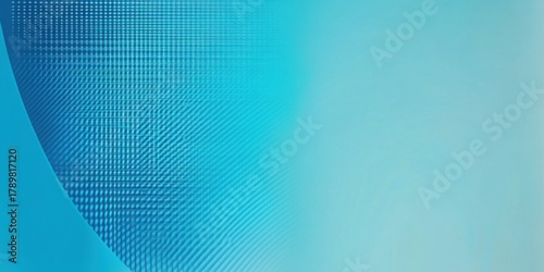 Abstract blue gradient background with textured pattern, modern curved shapes and digital elements. Minimal clean style for creative projects.