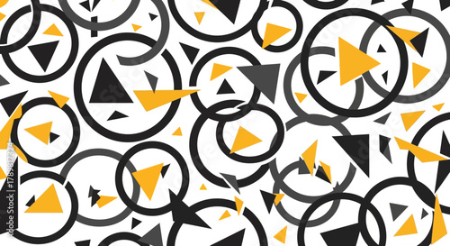 Abstract digital data visualization with geometric shapes and lines.