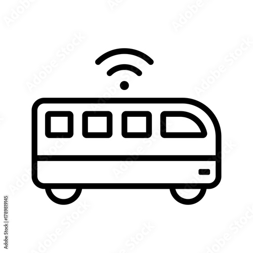 Outline autonomous bus self driving public transport
