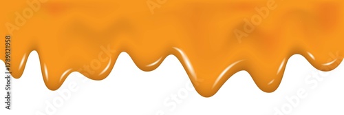 Drips of orange, pumpkin, carrot apricot jam on white background.