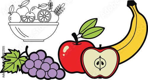 Vibrant fruit assortment for healthy eating and lifestyle content