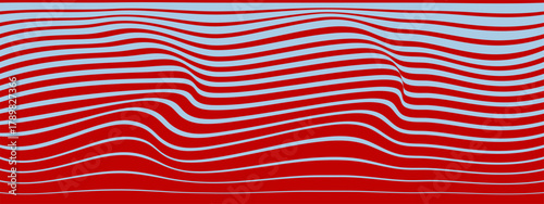 Wavy stripe transition pattern. Abstract geometric bg with horizontal lines. Fading gradient background.