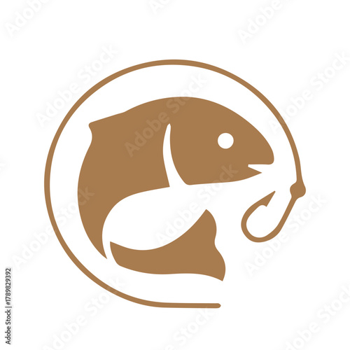 Fish Hook Circle Icon