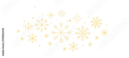 Christmas border | gold decorations pattern |  holidays banner 