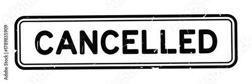 Bold black stamp reads cancelled on white background