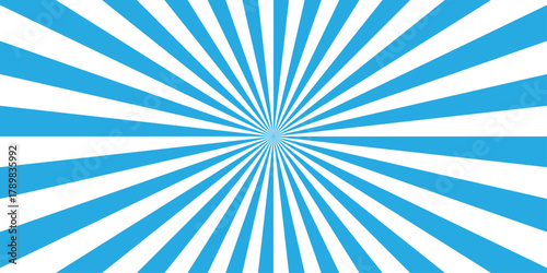 sunburst pattern blue and white background design. Vintage sunrays illustration swirl line. sun beam vector banner design pop art comic burst gradient concept pattern.	
