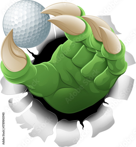 A golf claw sports illustra...