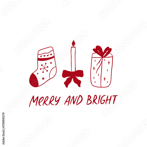 Christmas whimsical greeting card