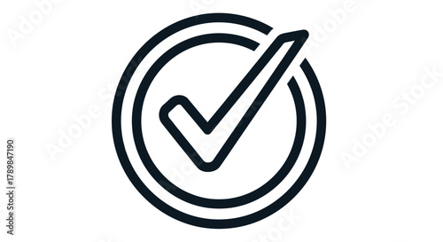 Confirming successful project completion with a bold checkmark icon signifying approval and positive outcomes for business success, Generative AI.