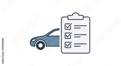 Streamlined car inspection checklist ensures efficient vehicle service and maintenance compliance for automotive professionals, Generative AI.