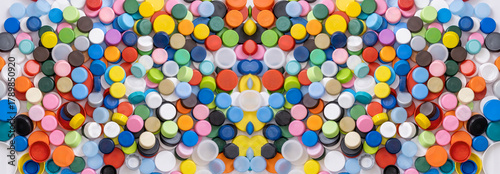 Recycled Multicolored Plastic Bottle Caps