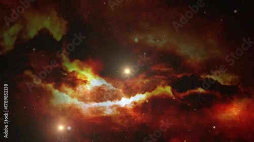 Celestial Beauty of the Universe with Nebula and Starfield