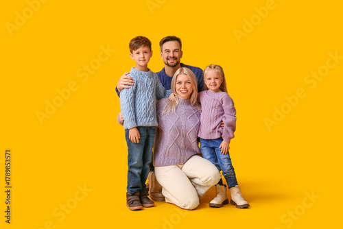 Happy family with children ...