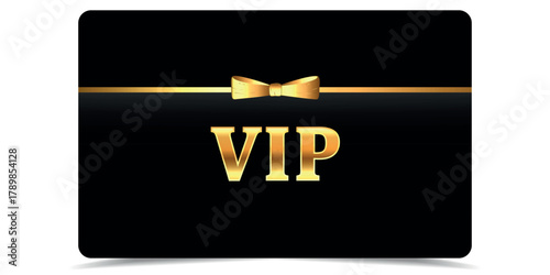 VIP gold card. Luxury texture template vip design. Golden ticket on black background for invitation, club, award, casino, certificate. Exclusive premium card.