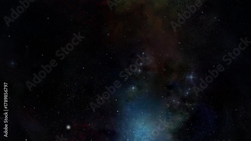 Celestial Beauty of the Universe with Nebula and Starfield