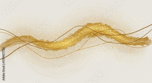 Clean white background with scattered golden particles. Elegant, minimal, and festive design, perfect for luxury, holiday, or celebratory visuals.