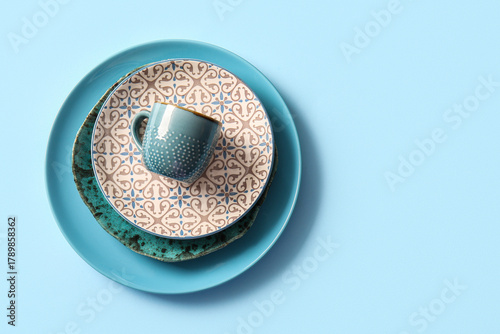 Plate, bowl, saucer and cup...