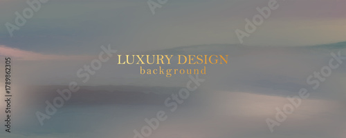 Elegant marble, stone texture. Watercolor, ink vector background with grey, beige, silver, blue, pearl  colors. Luxury soft gradient backdrop. Chic wall art design. Long waves. 